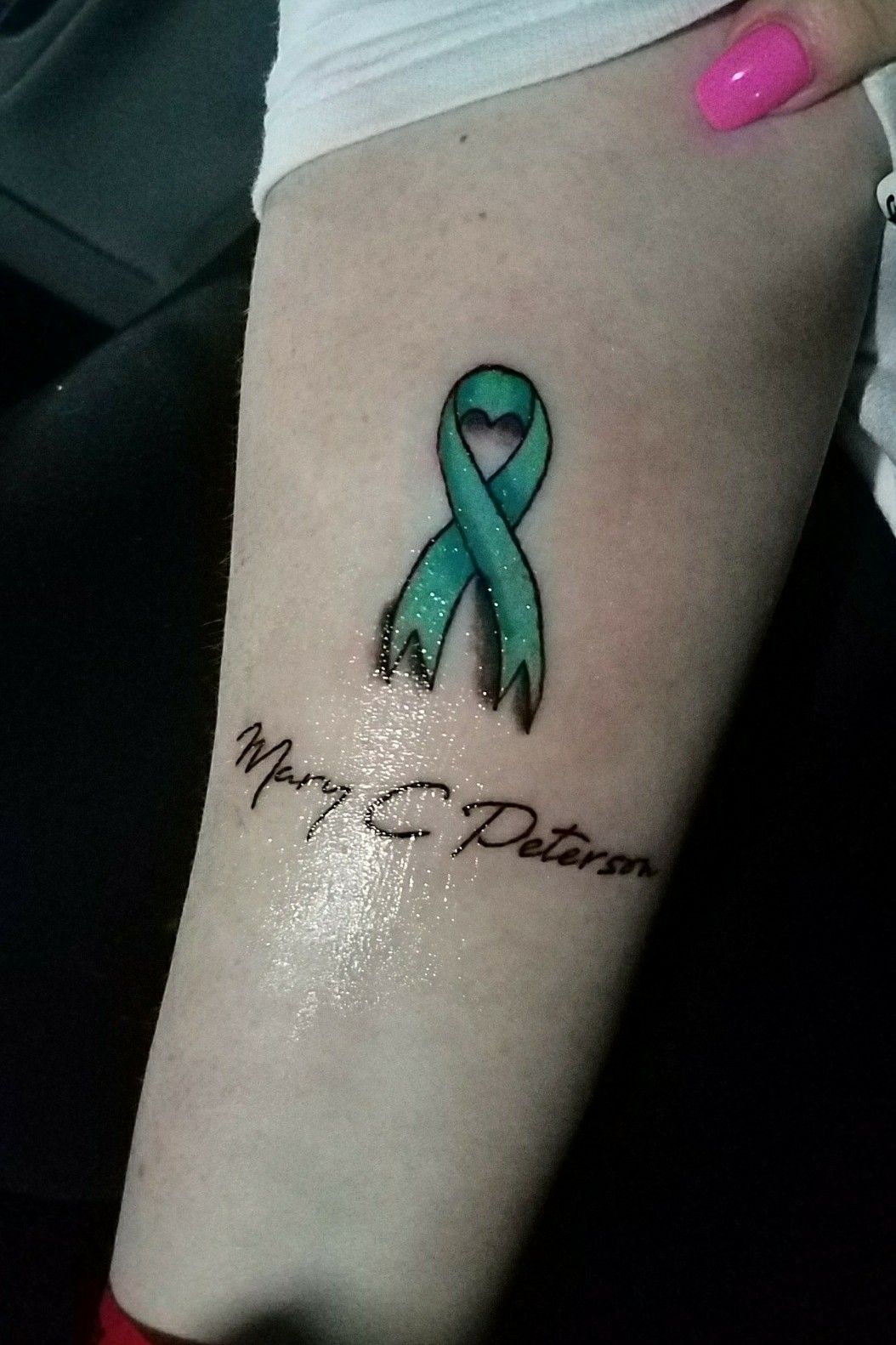cervical cancer ribbon tattoo designs