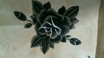 Black an grey rose i done with water color. #AmericanTraditional #blackandgreytattoo #watercolortattoos #watercolor 