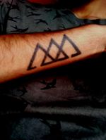 Three triangle means Body,soul, spirit & Past present and future