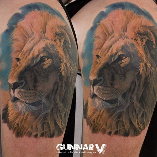 #realistic #lion #portrait #fullcolor #GunnarV