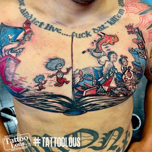 Dr Seuss’s Cat In The Hat tattooed by dannyboytats, Huntington  #dr.seuss #storybooktattoo #catinthehat