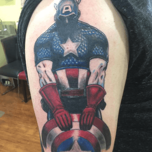 Captain America done by Mick #captainamerican #traditional #superhero #mick 