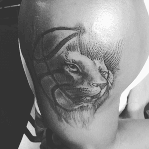 Tattoo by Grey #lion #basketball #blackandgrey #bedstuy #brooklyn #newyork #bigbangink