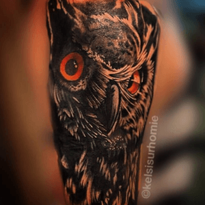 Owl tattoo by Kelvin Ramos #owl #kelvinramos