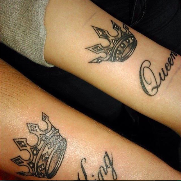 king and queen tattoos for couples