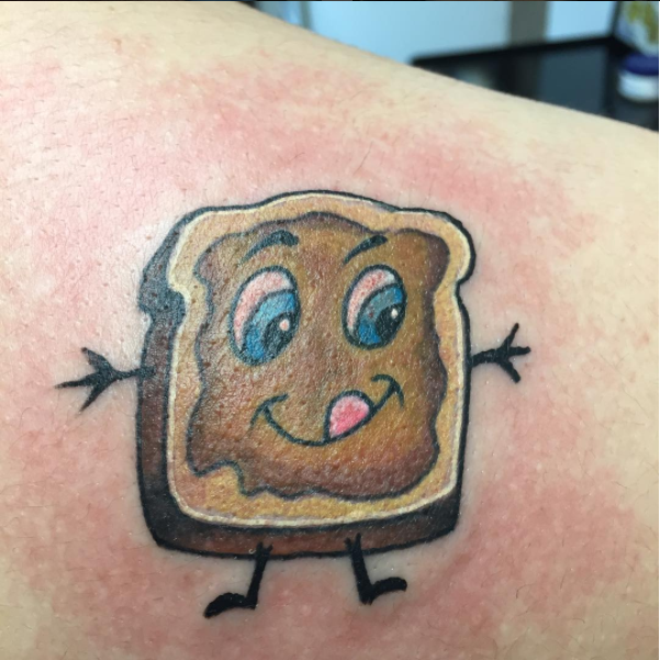 Tattoo uploaded by Cort's Royal Ink • 1 of 2 sisters peanut butter! #peanutbutter #funny #sandwich #peanutbuttersandwich #cortsroyalink • Tattoodo