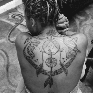Mother is the name for God in the lips and hearts of little children. #williammakepeacethackeray #dammnice #blackandgrey #back #backpiece