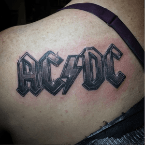 AC/DC TATTOO I did yesterday. #rock #acdc #newyork #inkbybuster #inkbustertattoo #ronkonkoma #newyork #art #tattooart 