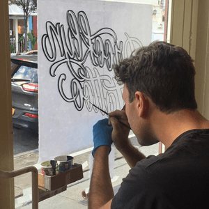 Very excited about the work of jonbocksel of handsigns.info going onto our front door. Stay tuned. #urbanfolkart #signpainting #signpaintingiscool #brooklyntattoo #brooklyntattooshop #makesmithstreetgreatagain
