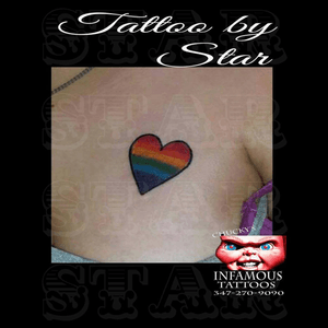 Rainbow heart #heart #rainbow #chuckysinfamoustattoos 