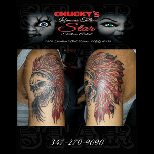 Creative skull tattoo #chuckysinfamoustattoos #skull 