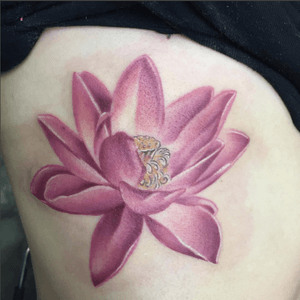 Lotus tattoo done at Vintage Ink Tattoo #vintageink #lotus #lotustattoo #colortattoo #flowertattoo #flower #color