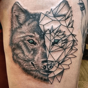 Tattoo by Chris Clements. Chris is taking appointments at our Coit Rd location. #legacyartstattoo #legacyarts #dallastattoo #texastattoo #dallasartist #dallas #wolf