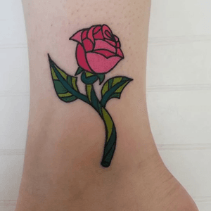 Rose tattoo #geometric #color #rose #floral #flower 