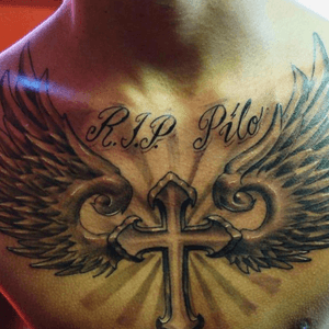 R.I.P. Pilo lettering #religious #wings #cross #rip #lettering 