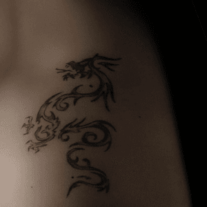 Tribal tattoo #japanese #tribaltattoo #tribal #dragon #blackwork