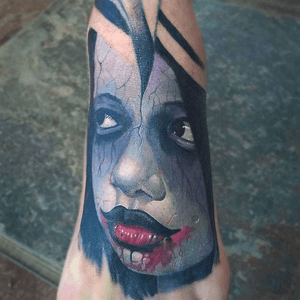 Scary portrait at Punko Tattoo Artist #scary #brutal #foottattoo #punkotattooartist #portrait 