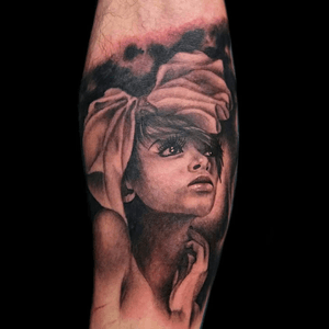 Tattoo hecho por Javi Granged! #blackandgrey #girlportrait #portrait #girl 