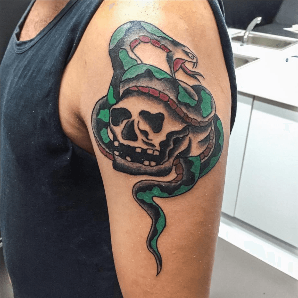 Alexander Henry Tattoo Sailor Jerry Inspired Skull Rose  Etsy