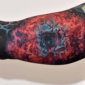 Fully healed. 1 year old. #color #space #yancootattoo #universe