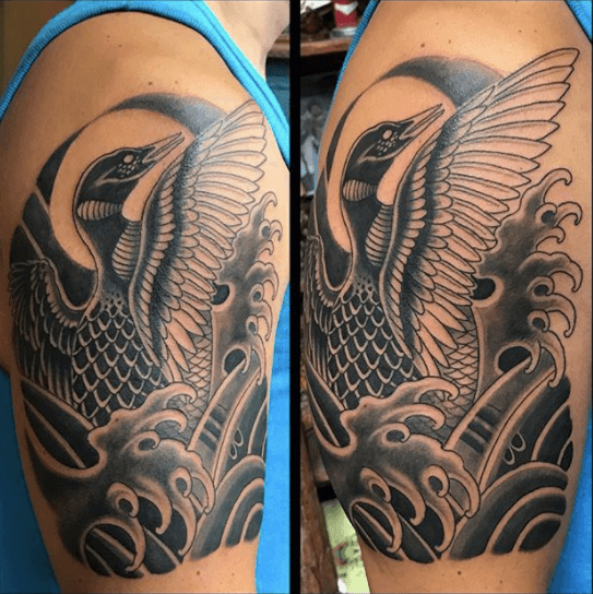 Amazing and very original Loon tattoo by tattoosbyshelbystevens  Shelby  has been doing most of her booking through a link on her ig  Instagram