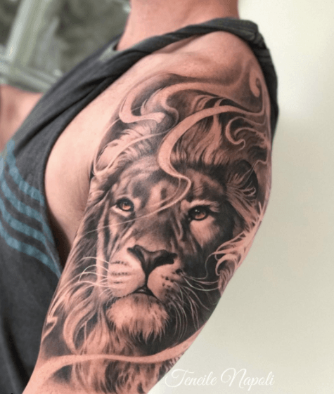 The Tattoo Shop Coventry  Lion  Sacred heart forearm piece  Tattoo by  hollinsheadtattoos       Done using  electrumsupply  cheyennetattooequipment worldfamousink kwadron tattoo tattoos ink  inkedup 