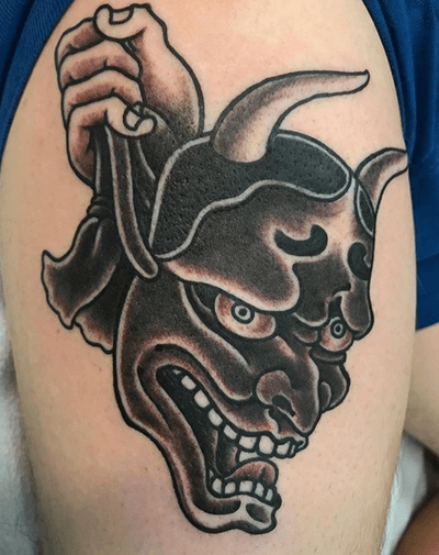 Hannya by @de.stroy.er He is back with us from 22/8. Don't miss out! #infamous #infamousstudio #södermalm #stockholm #hannya #japanesetattoo