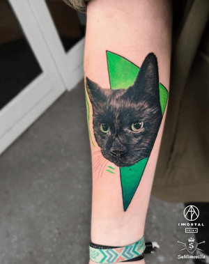 To all cats out there. Did this one in Tattoo Tatau Austria.#sublimevilla #immortalprime #sorrymom #wearesorrymom #berlintattooart #artcollective #sullenclothing #inkedmag #goldenstatetattooexpo #tattootatauaustria