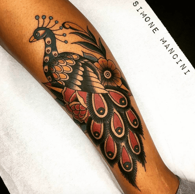 new school peacock tattoo designs