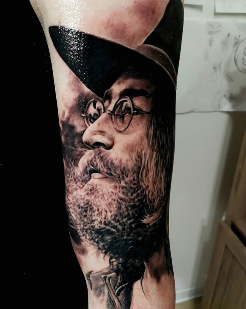 Realistic John Lennon Tattoo Art  ONE DAY Tattoo Studio