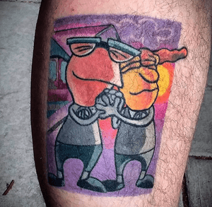 Has anyone out there ever seen this TV cartoon show before? It's called home movies. These are the two characters Walter and Perry from home movies that represent my friends bond with a mutual friend we lost. It was one of their favorite cartoons. Thanks you gentlemanbastard22 #homemovies #homemoviestattoo #adultswim #adultswimtattoo #cartoon #shane