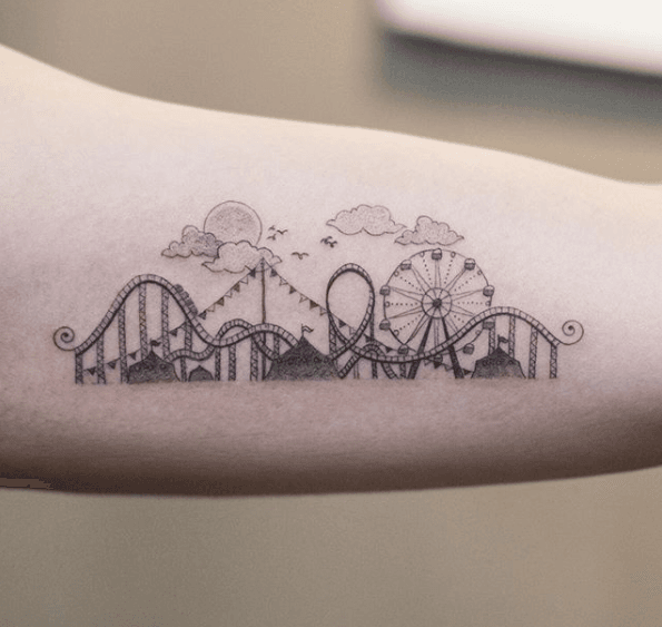 rollercoaster in Tattoos Search in 1.3M Tattoos Now Tattoodo