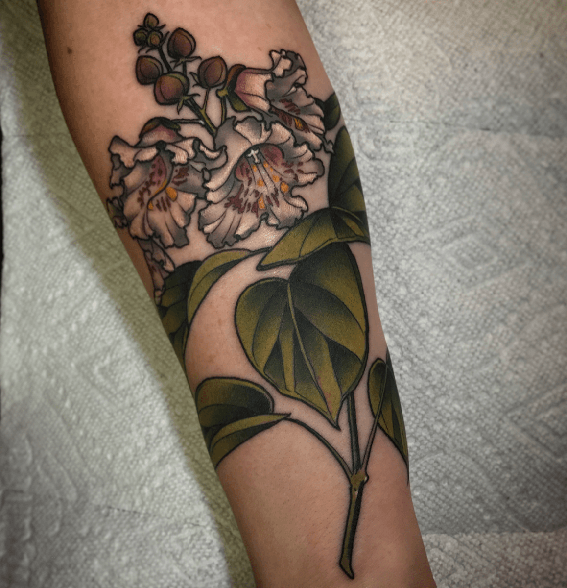 Tattoo uploaded by Tattoodo • Catalpa flower by Kirsten Holliday # ...