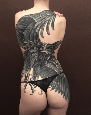 Blackwork eagle by Alexander Grim #eagle #blackwork 