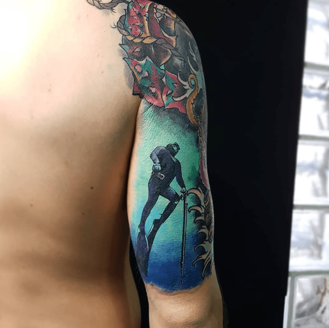 60 Diver Tattoo Designs For Men  Underwater Ink Ideas  Tattoo designs  men Diver tattoo Tattoo designs