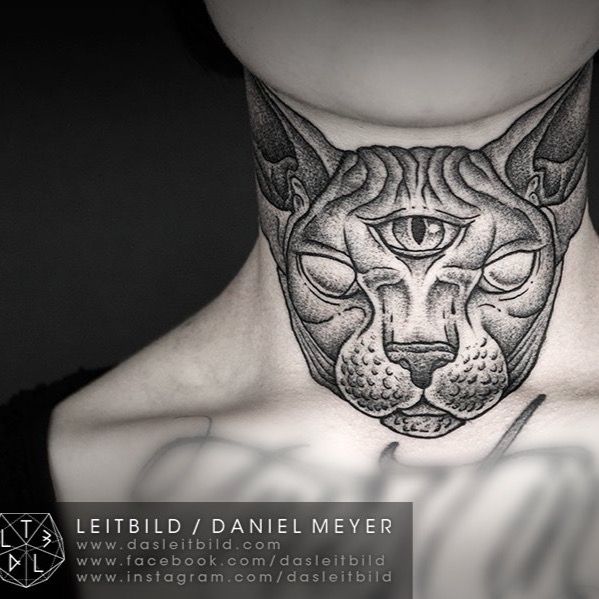 The Top Tattoo Designs Of 2013 According To Pinterest  Cute cat tattoo  Cute small tattoos Neck tattoo