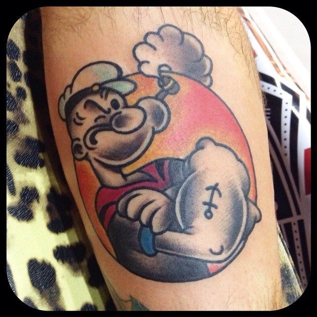 a tattoo of popeye on the chestTikTok Search