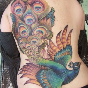#tenielesadd #backpiece #peacock #bird