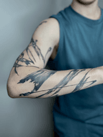 Abstract Brushstroke Design