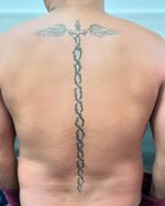 Thorn Sword and Wings Tattoo