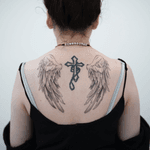 Angel Wings with Rosary Cross