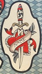 Traditional Dagger and Heart