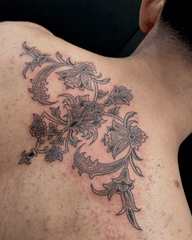 Floral Back Tattoo