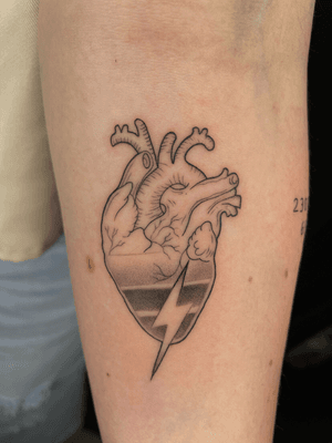 Charging heart Fine line tattoo Heart fine line Fine line tattoo artist 