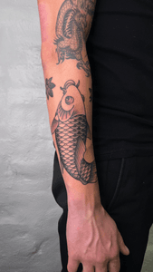 Koi Fish with Flower