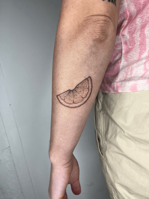 Orange Slice Tattoo