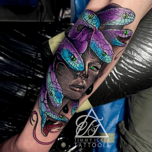 Medusa with Colorful Snakes