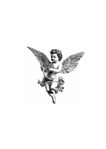 Flying Cherub with Harp