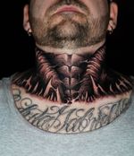 Neck tattoo done to my bro @bulik_one thank you so much for trusting me and sitting through hell so well, took very long, didnt think we would get it all done in one sit but we did! And we had a good laugh 🤣 thank you for painting my studio wall and for the t-shirt, cant wait to do the back of your neck next month 🤟🏻🤟🏻🤟🏻 Bookings Open Dm me @disturbiatattoo #darkartist #darkart #tattoo #londontattoo #tattooshopnearme