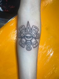 Aztec Sun Symbol Tattoo